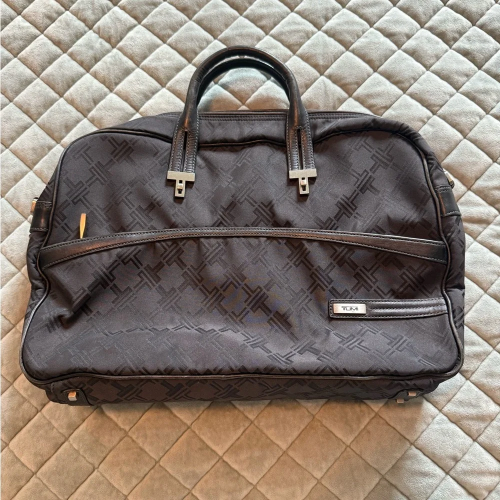 Tumi Black Satchel with T Monogram Hardware